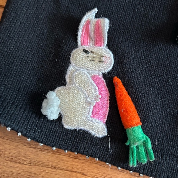 Easter bunny carrot whimsical cardigan - Picture 4 of 6